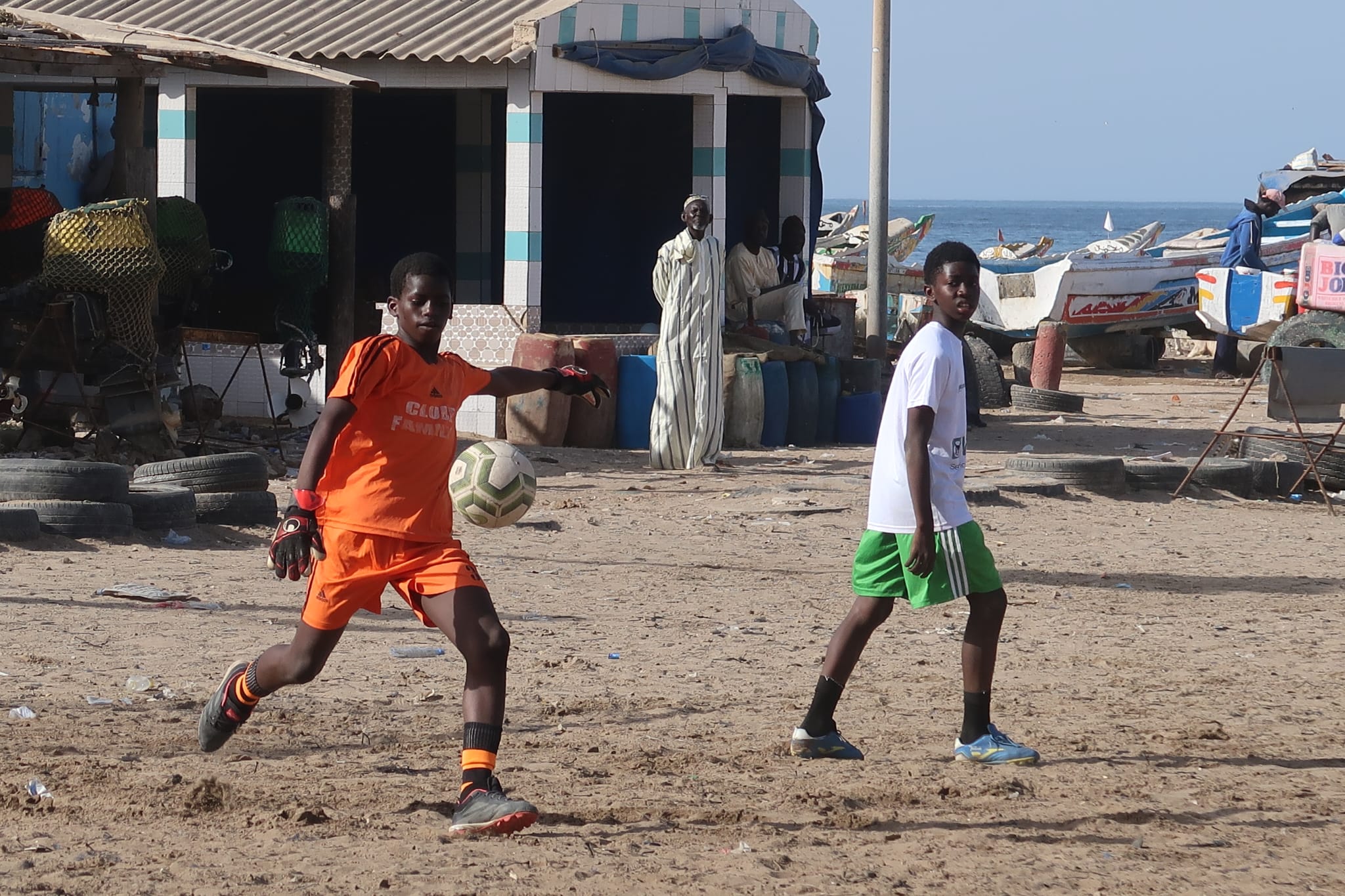 Équipe Gardez la pêche et jeunes Yoff football